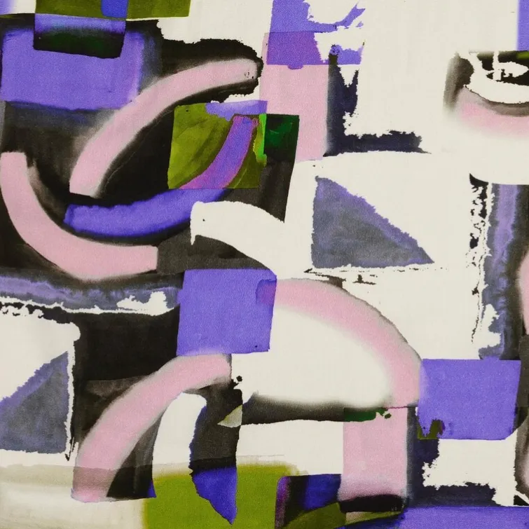 Viscose met abstract patroon